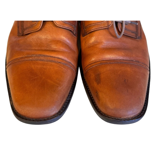Johnston & Murphy Mens Larsey Brown Leather Cap Toe Shoes Sz 10.5M - Picture 5 of 12